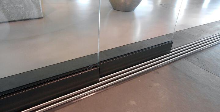 Klaiber Ganzglasschiebeelement, Ganzglas GS 1000, Ganzglas GS1100, Klaiber Schiebeanlage