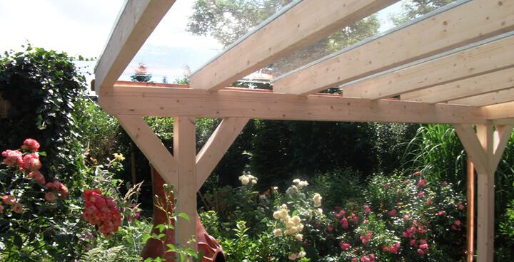 Fichte Leimholz Terrassenüberdachung